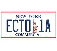 OPO 10 - Replica Targa in Metallo ECTO 1 per Auto Compatibile con Cadillac 1959 Bianca dal Film Ghostbusters (57)