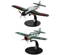 OPO 10 - Set di 2 Aerei da Combattimento 1/72 compatibili con Aichi B7A2 + Grumman F4F - NG12 - G10+G18