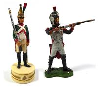OPO 10 - Set di 2 Figure in Scala 1/32 da 60 mm: Soldati dell'Impero napoleonico, Granatiere Dragone - del Prado LS35