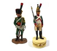 OPO 10 - Set di 2 Figurine in Scala 1/32 da 60 mm: Soldati dell'Impero napoleonico, Granatiere Dragone - del Prado LS33