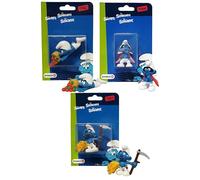 OPO 10 - Set di 3 Figurine dei Puffi: goffo + Contadino + cospiratore / SCH3