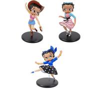 OPO 10 - Set di 3 Statuette compatibili con Betty BOOP Dance USA: Rock + Country + Madison - Altezza 12 cm - LBB2