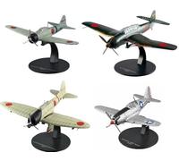 OPO 10 - Set di 4 Aerei da Caccia Giapponesi della seconda Guerra Mondiale 1/72 compatibili con Mitsubishi + Aichi + Kawasaki - G10+14+19+77 - NG31
