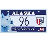 OPO 10 - Targa Auto USA - 30x15 cm Replica in Metallo: Alaska (C02)