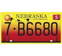 OPO 10 Targa Auto USA - 30x15 cm Replica in Metallo: Nebraska (C31)