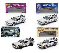 OPO 10 - Welly - Lotto di 4 Auto Delorean dei Film Back TO The Future - Scala 1:24 (RIF: L4)