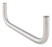 OPO Grimme Nora 75 9012 17 - Asta appendiabiti a forma di U per montaggio a parete e ripiano, ø 12 mm, 192 x 65 mm, in acciaio inox spazzolato, argento, lunghezza 192 mm