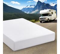 Opoiar Materasso in memory foam da 25,4 cm, prodotto negli Stati Uniti, king size corto per camper, camper e rimorchi/materasso in una scatola/rigidità media, bianco (RV-Short King)