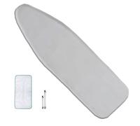 OPOLDBDMAC 90x30cm 100x35cm Copriasse da Stiro Piccolo Copertura ASSE da Stiro Imbottitura Copriasse Telo, Regolabile Copriasse da Stiro con Fissaggi Elasticizzati(Silver,122x38cm/48x15in)