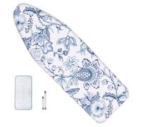 OPOLDBDMAC 90x30cm 100x35cm Copriasse da Stiro Piccolo Copertura ASSE da Stiro Imbottitura Copriasse Telo, Regolabile Copriasse da Stiro con Fissaggi Elasticizzati(Blue,92x33cm/36x13in)