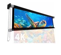 OPOLDBDMAC Avvolgibile Schermo Proiettore Manuale Pull-Up Schermo per Proiettore Teatro Domestico Telo Proiettore 30 40 50 Pollici Schermo Proiezione Facile da Arrotolare(Black Rod,50inch4:3)