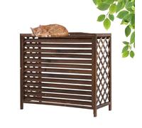 OPOLDBDMAC Copri Condizionatore Da Esterno Copertura Per Motore Aria Condizionatore In Legno Aria Condizionata Schermo Rack, Outdoor Plant Display Rack Storage Shelf(110x50x85cm/43.3x19.7x33.5in)