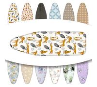 OPOLDBDMAC Copriasse da Stiro Copri ASSE da Stiro 90-120cm×30-40cm Copertura ASSE da Stiro in Cotone Copertura Termica con Fermacorda，Telo Copri ASSE da Stiro Lavabile(Leopard,120x40cm/48x15in)