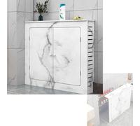 OPOLDBDMAC Copritermosifone Pannello In Legno-plastica In PVC Ispessito, Ripiano Dell'armadio Riscaldante, Copertura Termosifone Organizer Per Ripiani, Armadio Decorativo(4-side-D,60x70cm/23.6x27.5in)