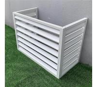 OPOLDBDMAC Recinto Condizionatore d'Aria Nascosto in Alluminio Copri Condizionatore da Esterno, Copricondizionatore per unità Esterna Climatizzatore, 110 * 80 * 60cm(White,110 * 60 * 80cm)