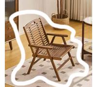 OPOLDBDMAC Sedia da Pranzo Pieghevole in Bamboo, Sedie in Legno Pieghevoli, Seduta Ergonomica Comoda, Sedie da Esterno Interno per Patio Veranda Matrimoni Feste Eventi(Large)