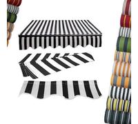 OPOLDBDMAC Telo Per Tende Da Sole Sostituzione Del Tessuto Per Tende Da Sole Per Esterni Tessuto Resistente Ai Raggi UV E All'acqua, Tela Per Riparo Parasole Con Mantovana(Stripe-F,13x4.9ft (4x1.5m))