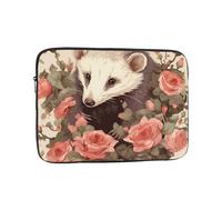 Opossum and Roses - Custodia per computer portatile, unisex, 10 pollici, impermeabile, leggera, per notebook
