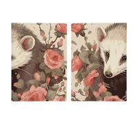 Opossum And Roses - Porta passaporto da viaggio con scomparti per carte di credito e carta d'imbarco, porta passaporti, carte di credito
