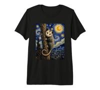 Opossum Climbing Tree Van Gogh Notte Stellata Magica Sera Maglietta Premium