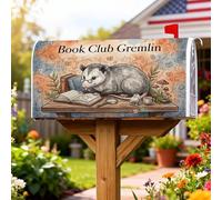 Opossum - Copertura magnetica per cassetta postale, con lente d'ingrandimento per libri rustici, nessuna tonalità della terra, per decorazione del prato, 53 x 64 cm