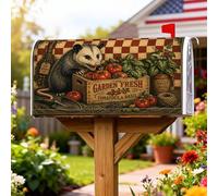 Opossum - Coperture magnetiche per cassetta postale, rustiche, pomodori, basilico, tonalità della terra, decorazioni per la porta d'ingresso, 53 x 65 cm