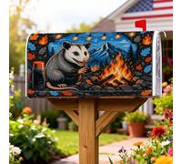 Opossum - Coperture magnetiche per cassette postali, autunnali, rustiche, montagne autunnali, arancioni, per decorazione portico anteriore, 45 x 53 cm