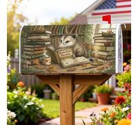 Opossum - Coperture magnetiche per cassette postali, fantasiose decorazioni rustiche per libri, colore marrone, per decorare la casa e il giardino, 45 x 53 cm