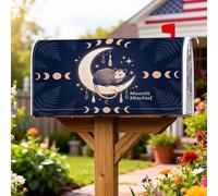 Opossum - Coperture magnetiche per cassette postali, fantasiose e giocose con luna e stelle, autunnali, blu navy, decorazione per esterni, giardino, cortile, 45,7 x 53,3 cm