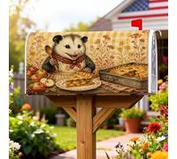 Opossum - Coperture magnetiche per cassette postali, rustiche con mele autunnali, tonalità calde, per decorazione del cortile anteriore, 53 x 64 cm