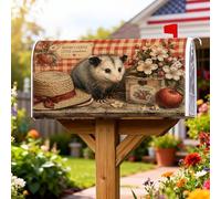 Opossum - Coperture magnetiche per cassette postali, rustiche vintage, con frutta, fiori, decorazione per cassetta postale per casa e giardino, 53 x 64 cm