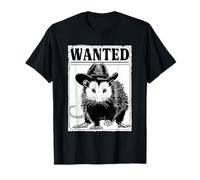 Opossum Cowboy Rodeo Cowgirl Vintage Opossum Paese Occidentale Maglietta