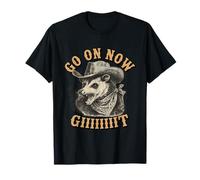 Opossum Cowboy Vintage Paese Occidentale Possum Vai avanti Ora Git Maglietta