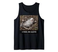 Opossum I Feel So Alive Giocare Morti Sarcastico Umorismo ironico Canotta