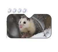 Opossum in Snow - Parasole per parabrezza auto pieghevole 2025 divertente parasole per auto parasole anteriore per interni automobilistici, protezione solare piccola