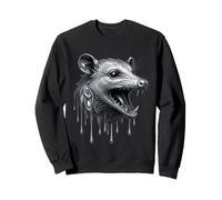 Opossum Melting Opossum Dripping Tattoo Opera d'Arte Animale feroce Felpa