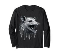 Opossum Melting Opossum Dripping Tattoo Opera d'Arte Animale feroce Maglia a Manica