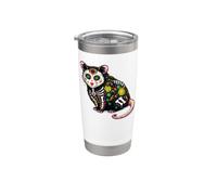 Opossum Messicano Sugar Skull Calavera Messico Possum Partito Bicchiere termico in acciaio inox doppia parete