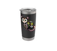 Opossum Messicano Sugar Skull Calavera Messico Possum Partito Bicchiere termico in acciaio inox doppia parete