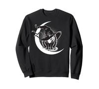 Opossum Opossum Cappello Strega Crescent Moon Protezione Simbolo Felpa