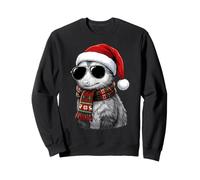Opossum Possum Cappello di Babbo Natale Plaid Sciarpa Occhiali da Sole Sfumature Amante Felpa