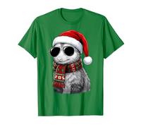 Opossum Possum Cappello di Babbo Natale Plaid Sciarpa Occhiali da Sole Sfumature Amante Maglietta