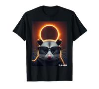 Opossum Taking Selfie Solar 2026 Eclipse Wearing Glasses Maglietta