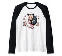 Opossum Tattoo Art Possum Lover Traditional Ink Maglia con Maniche Raglan