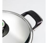 OPPAHA Manici Pentola Compatibili AMC al 100% Filettatura in Ottone e Bachelite Anti Scottatura Set 2 Maniglie per Pentole Modello 28 Star - Incluse 4 Viti in Acciaio Inox