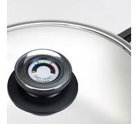 OPPAHA Termometro Visiotherm Termo Control Coperchio Pentola - Manopola Compatibile con Diversi Marchi e Modelli - Filettatura in Ottone 5mm Anti Scottatura - 1 Pz