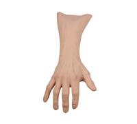 Oppaionaho Guanti da uomo in silicone realistico, protesi per mani, manica artificiale, copertura cicatrice per Halloween, cosplay, crossdresser (#01,Mano destra)