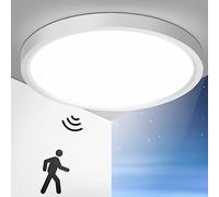 OPPEARL Plafoniera LED con Rilevatore di Movimento Interno 30CM, 24W 2400LM Lampada da Soffitto Rilevatore di Movimento 4000K, Lampada da Corridoio con Rilevatore di Movimento Rotondo