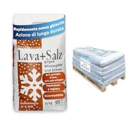 OPPENHÄUSER Miscela di Lava e Sale 540kg frantumata e setacciata: 80% graniglia di Lava, 20% Sale antigelo (DIN EN 16811-1), Effetto rapido e duraturo, per marciapiedi e Strade, Premium, 1/2 Pallet