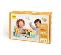 OPPI - Stix - Gioco Educativo in Legno e Silicone - con libretto di istruzioni - 108 Pezzi - 50 Carte da Scarica - 2-12 Anni